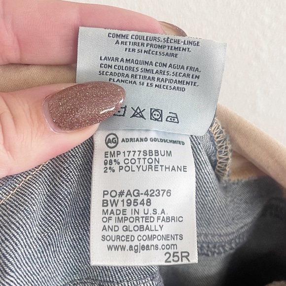 AG Adriano Goldschmeid Denim Distressed Maternity Jeans Size 25 - Picture 4 of 6